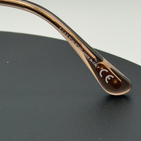 Tom Ford TF5687-B Transparent Brown Blue Light Glasses Display 56-14-140 READ - Picture 5 of 10